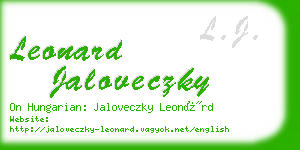 leonard jaloveczky business card